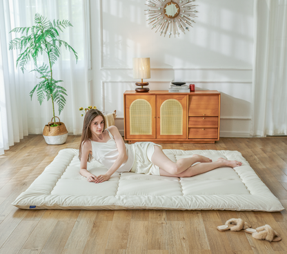 JGG Beige Foldable Japanese Floor Mattress 3"Th Inches