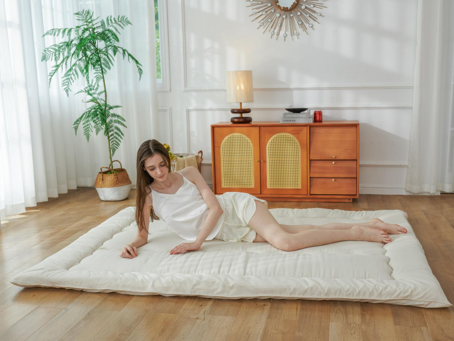 CT Beige Foldable Japanese Floor Mattress 3"Th Inches