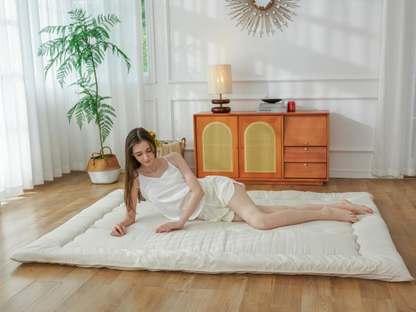CT Beige Foldable Japanese Floor Mattress 3"Th Inches